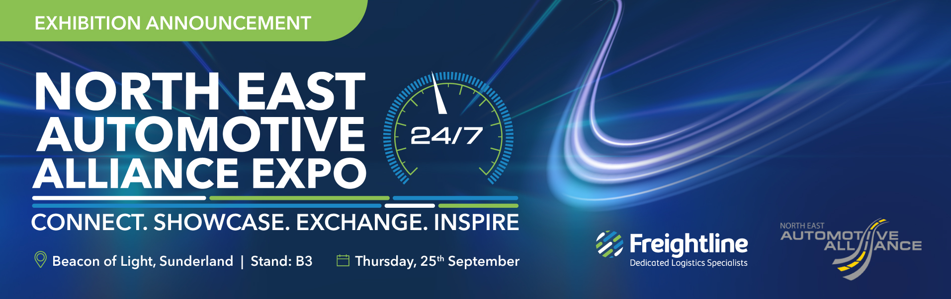 Freightline Carriers exhibiting at NEAA Expo on 25th Sept, Stand B3, Beacon of Light, Sunderland.